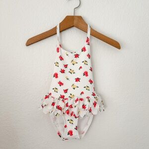 Mila & Emma Floral Ruffle Baby Swimsuit 2T
